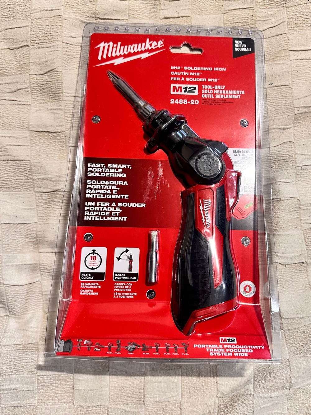 Milwaukee M12 Red Portable Soldering Iron